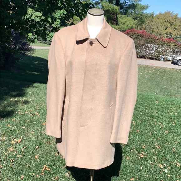 Tan wool men’s car coat size 42